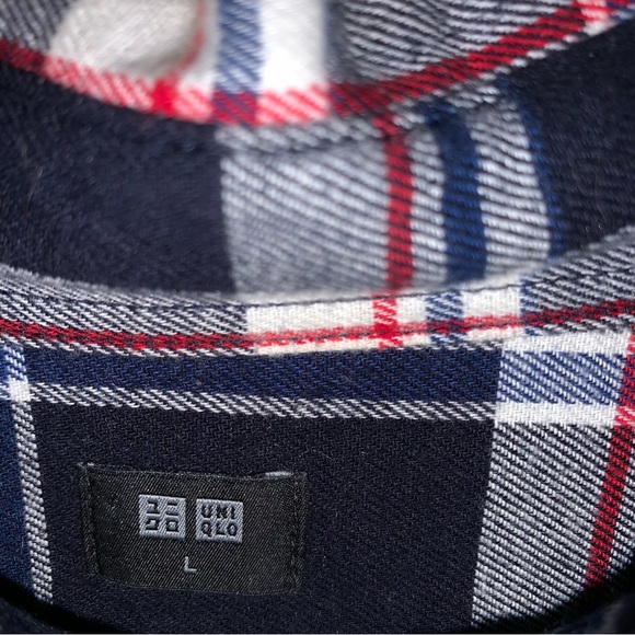 EUC Uniqlo Plaid Blouse - Picture 2 of 2